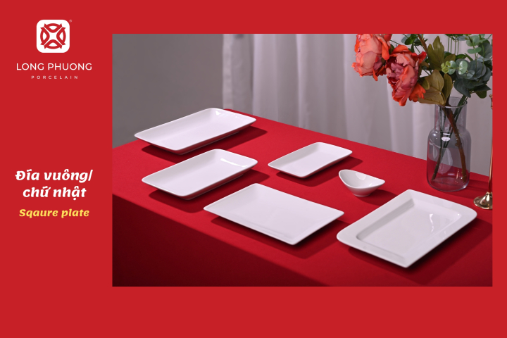chén dĩa cho nhà hàng khách sạn quận 3 không thể thiếu đĩa vuông 