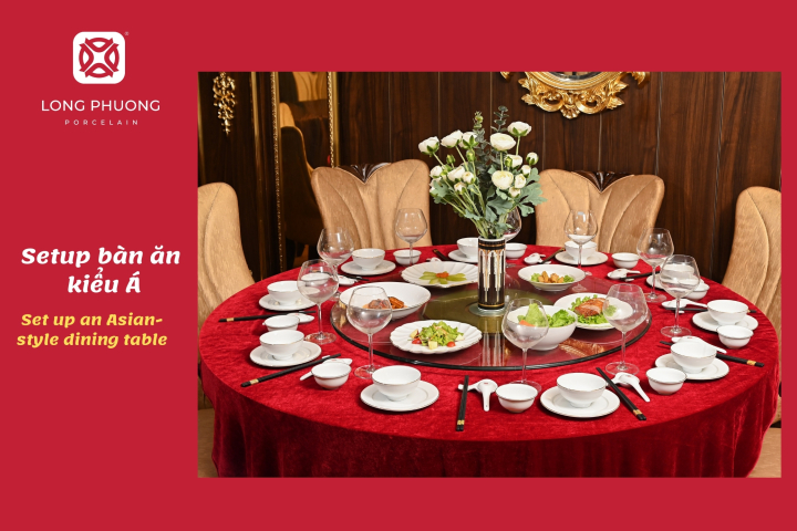 setup bàn ăn nhà hàng á