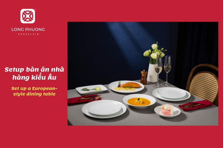 setup bàn ăn nhà hàng âu