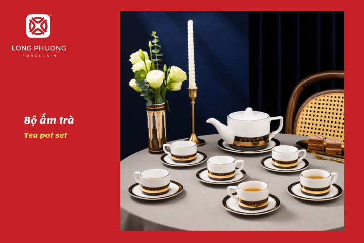 bộ ấm trà sứ - món quà tặng sinh nhật bạn trai