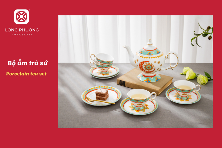 bộ ấm trà sứ