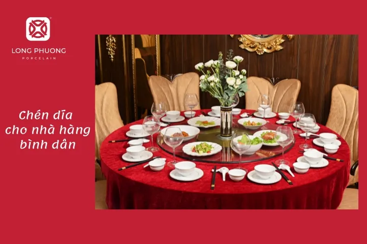 chén dĩa nhà hàng bình dân 