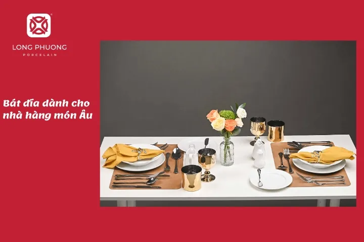 bát đĩa nhà hàng món Âu cao cấp ở quận 5