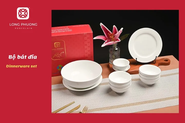 Bát đĩa sứ là món quà quý thiết thực dành tặng cho các cán bộ công nhân viên công đoàn.