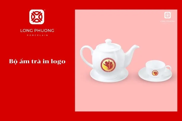 bộ tách trà in logo đại hội