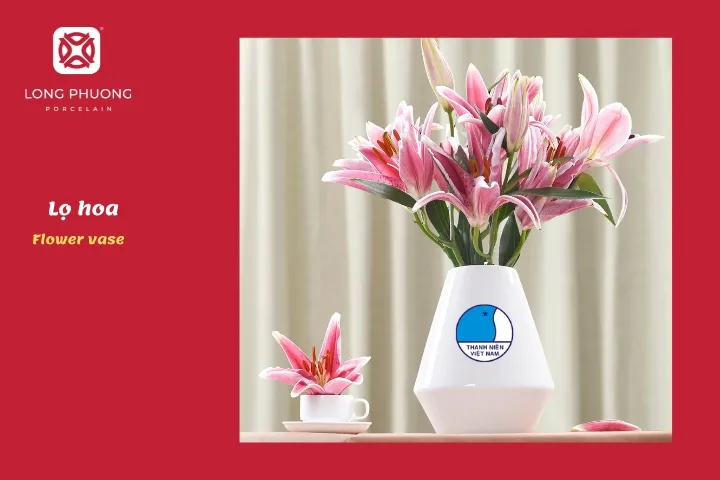 lọ hoa sứ quà tặng đại hội hội liên hiệp thanh niên