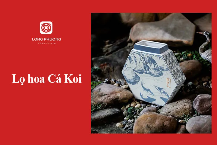 lọ hoa may mắn Cá KOI