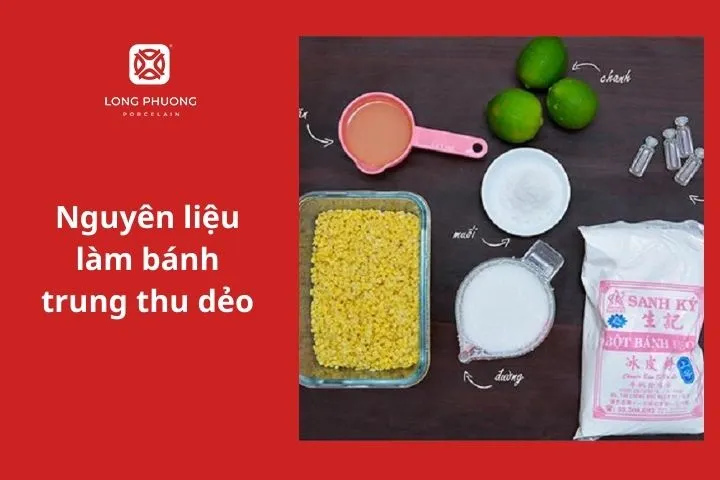 Nguyên liệu làm bánh trung thu dẻo