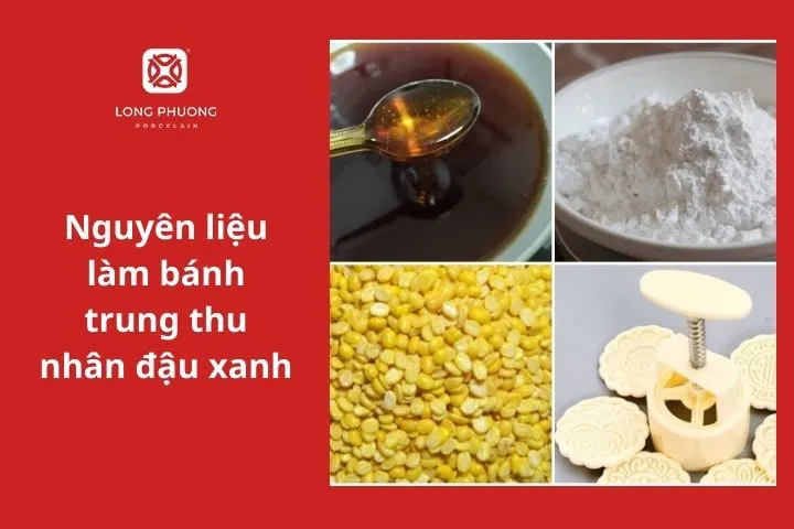 Nguyên liệu làm bánh trung thu nhân đậu xanh