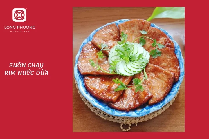 cỗ chay với sườn chay rim nước dừa