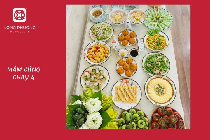 gợi ý mâm cúng chay tươm tất