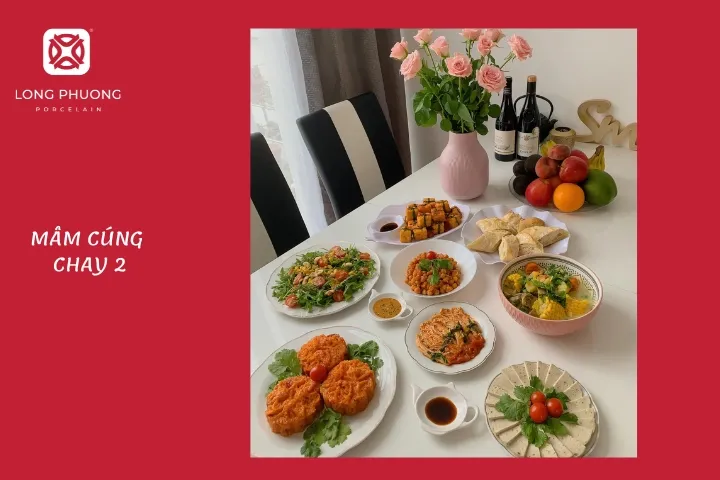 mâm lễ chay cúng rằm tháng 7