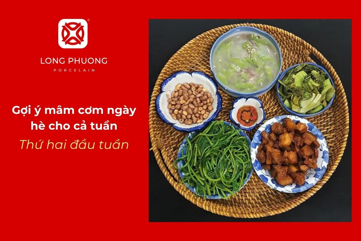 mâm cơm món ngon ngày hè
