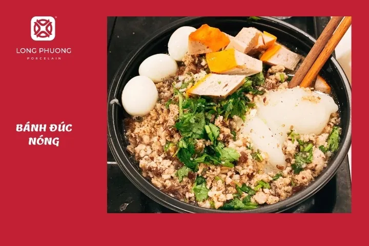 bánh đúc nóng món ăn ngày mưa