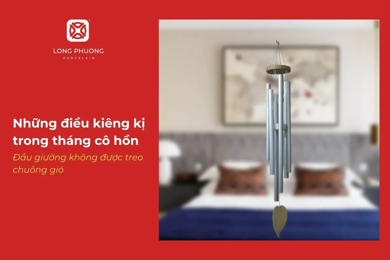 không treo chuông gió ở đầu giường