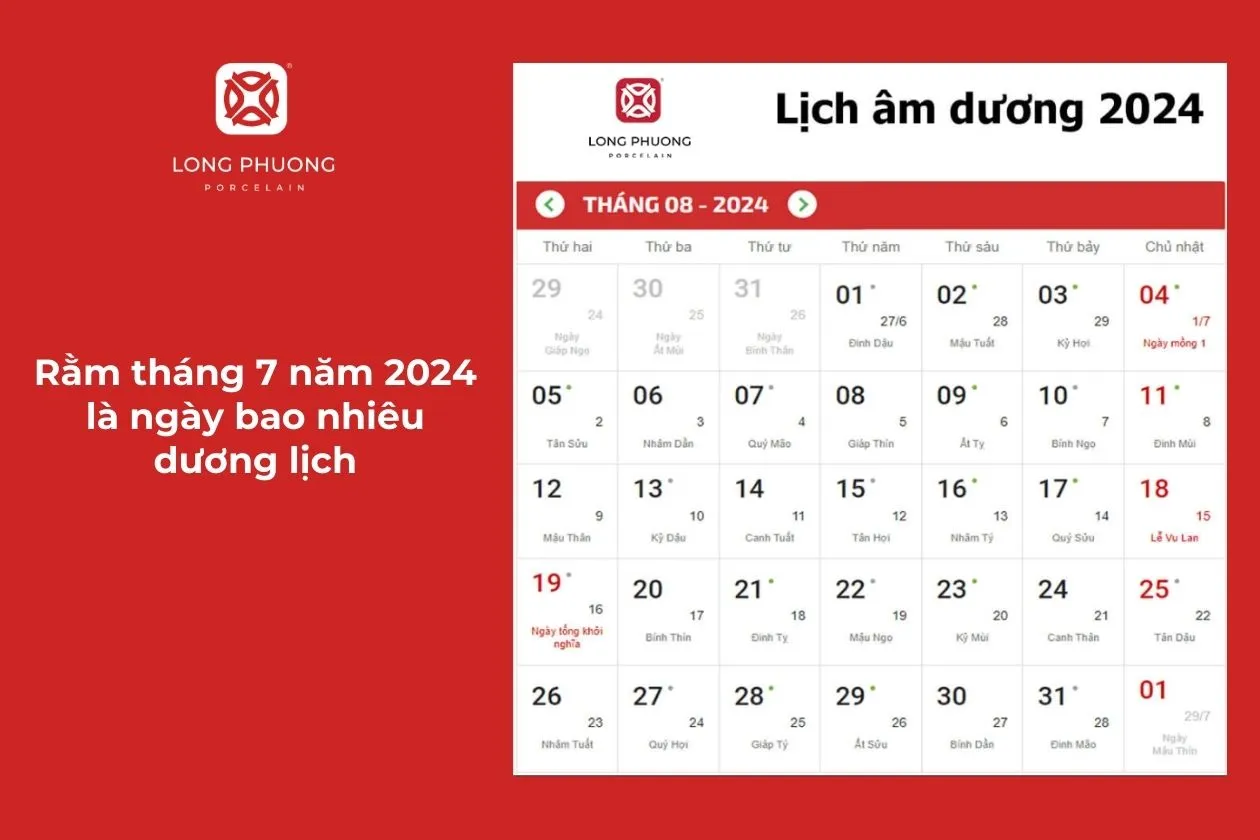 rằm tháng 7 là ngày gì trong lịch dương
