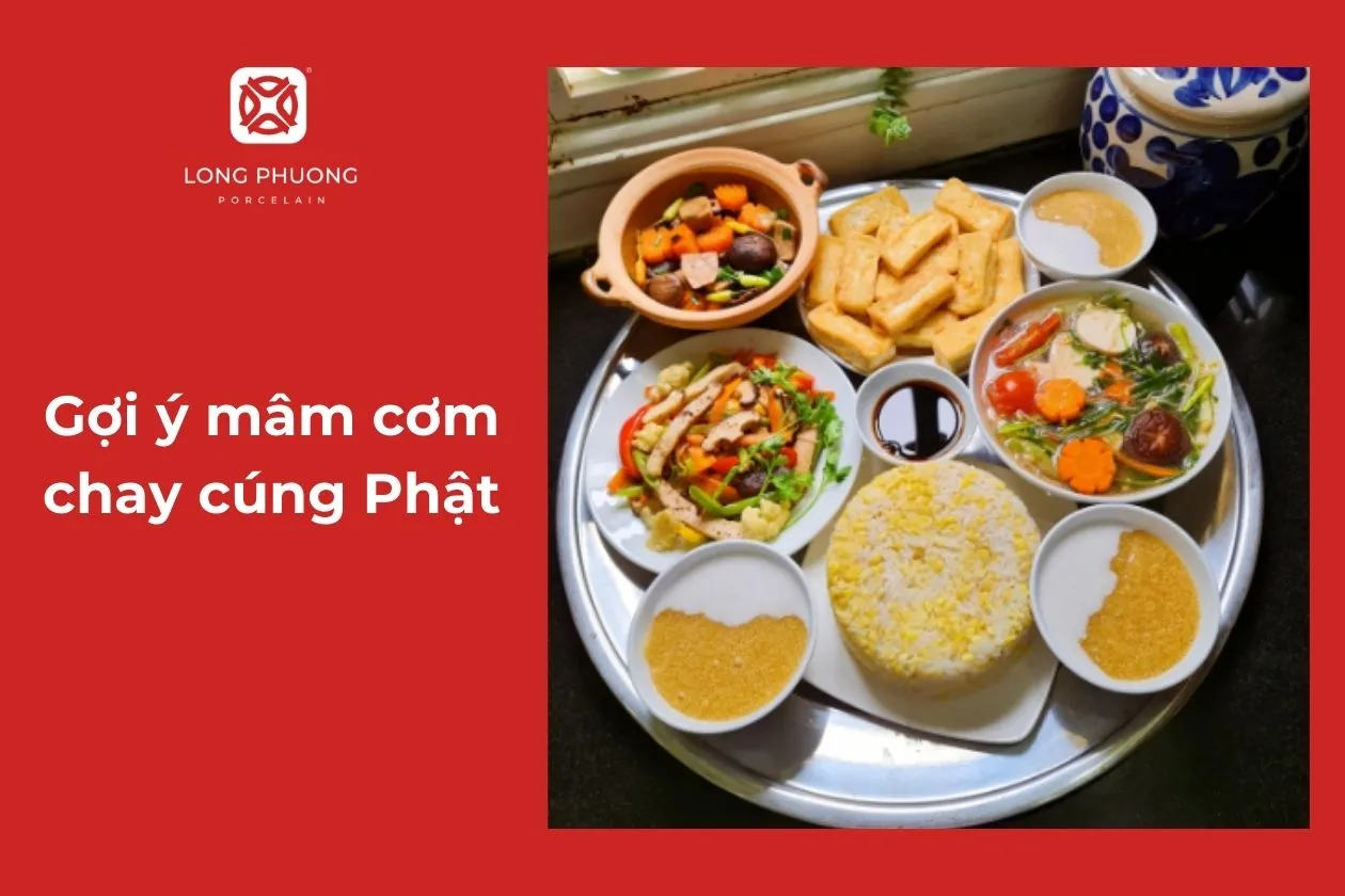 mâm cơm cúng phật rằm tháng 7