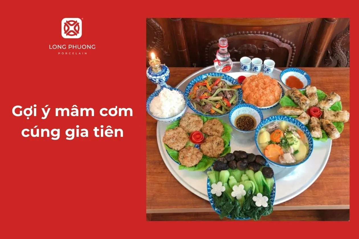 mâm cơm cúng gia tiên rằm tháng 7