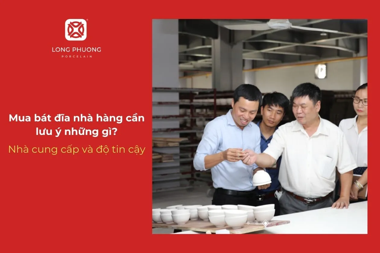 bát đĩa nhà hàng sứ Long Phương ở Đà Nẵng