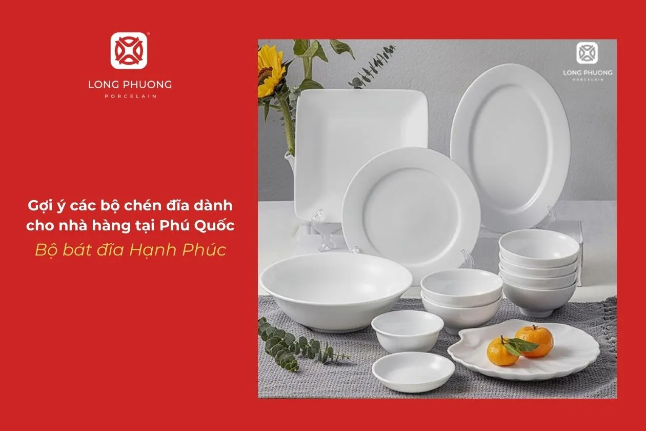 bát đĩa nhà hàng sứ trắng