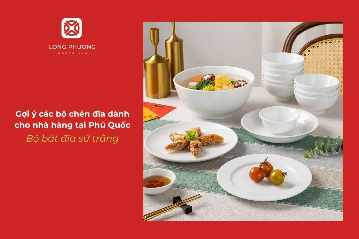 bát đĩa nhà hàng sang trọng