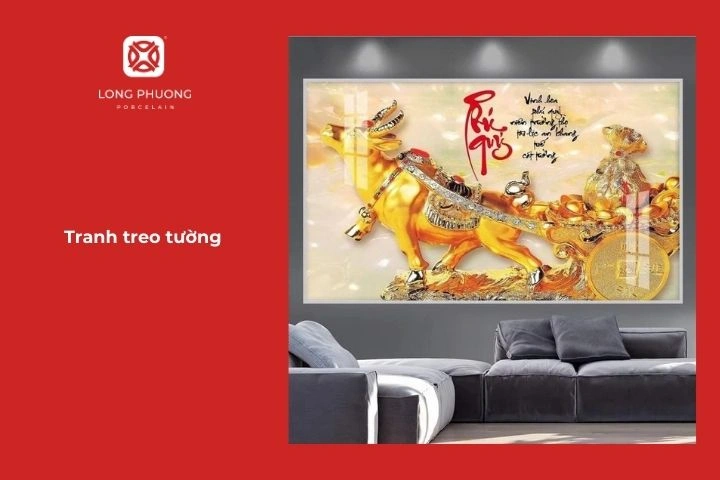 Tranh có thể trang trí phòng khách hoặc không gian làm việc của bố