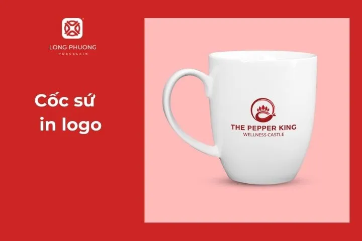 Cốc sứ in logo tại Sứ Long Phương