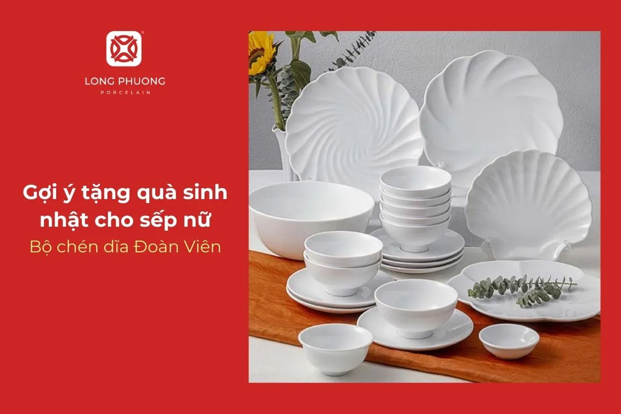 bộ chén đĩa quà tặng đẹp
