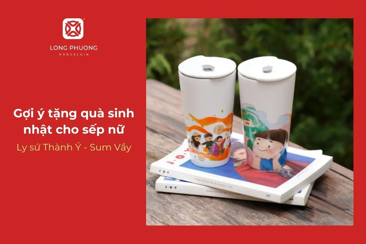 tặng ly sứ cho sếp nữ