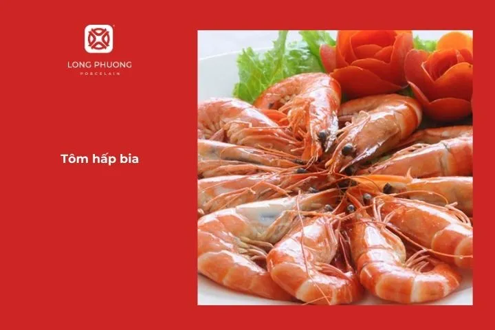 Tôm hấp cùng bia sẽ làm tăng hương vị đậm đà