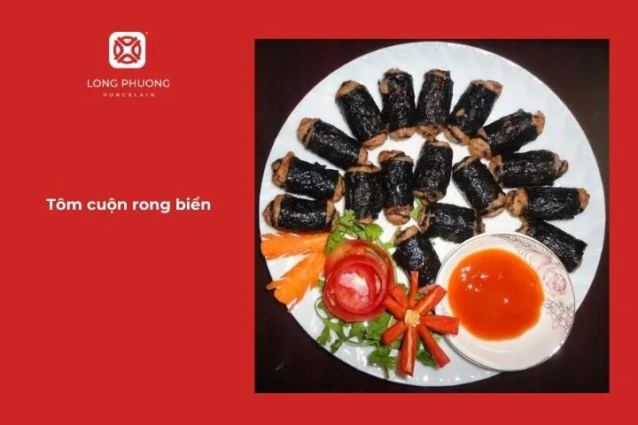 Tôm cuộn rong biển chiên giòn là món khai vị hấp dẫn