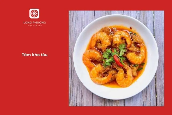 Tôm kho tàu với nước dừa và thịt ba chỉ béo ngậy