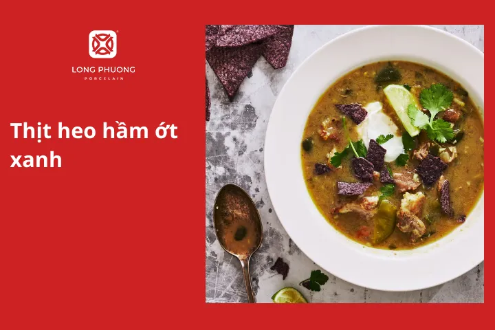 Thịt heo hầm ớt xanh