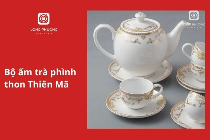 Bộ ấm trà phình thon Thiên Mã