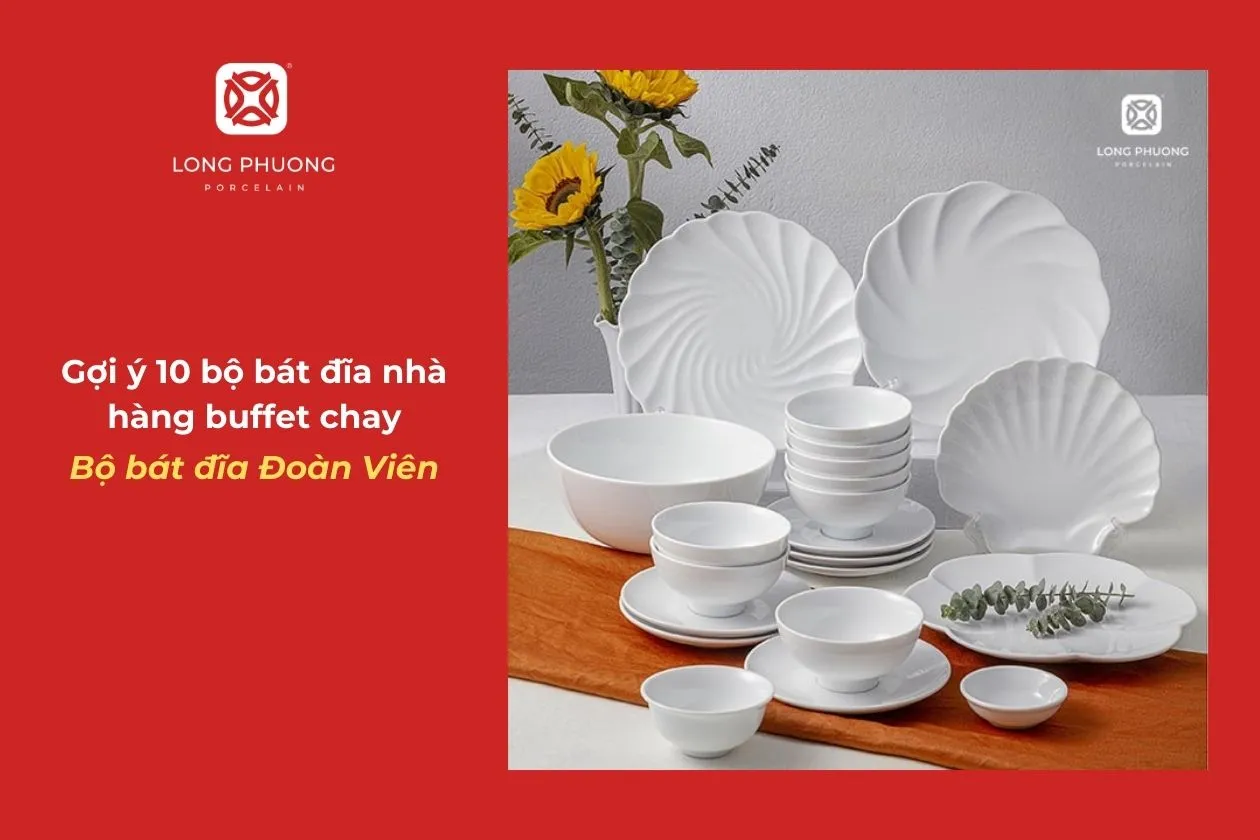 bộ bát đĩa nhà hàng chay