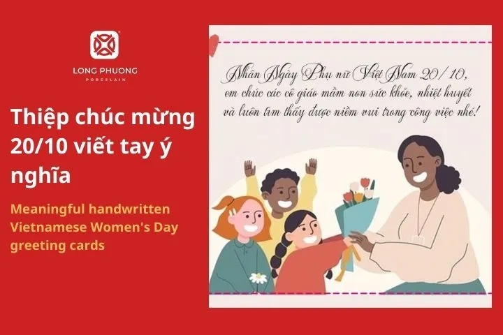 Thiệp chúc mừng 20/10 viết tay ý nghĩa