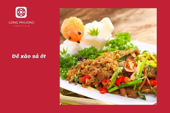 dê xào sả ớt