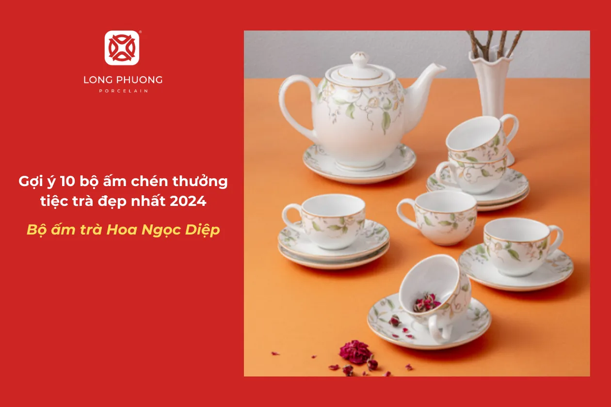 bộ tách trà hoa ngọc diệp