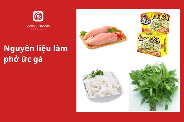 Nguyên liệu làm phở ức gà