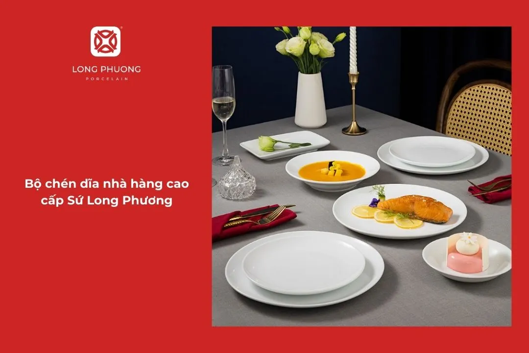 bộ chén đĩa nhà hàng