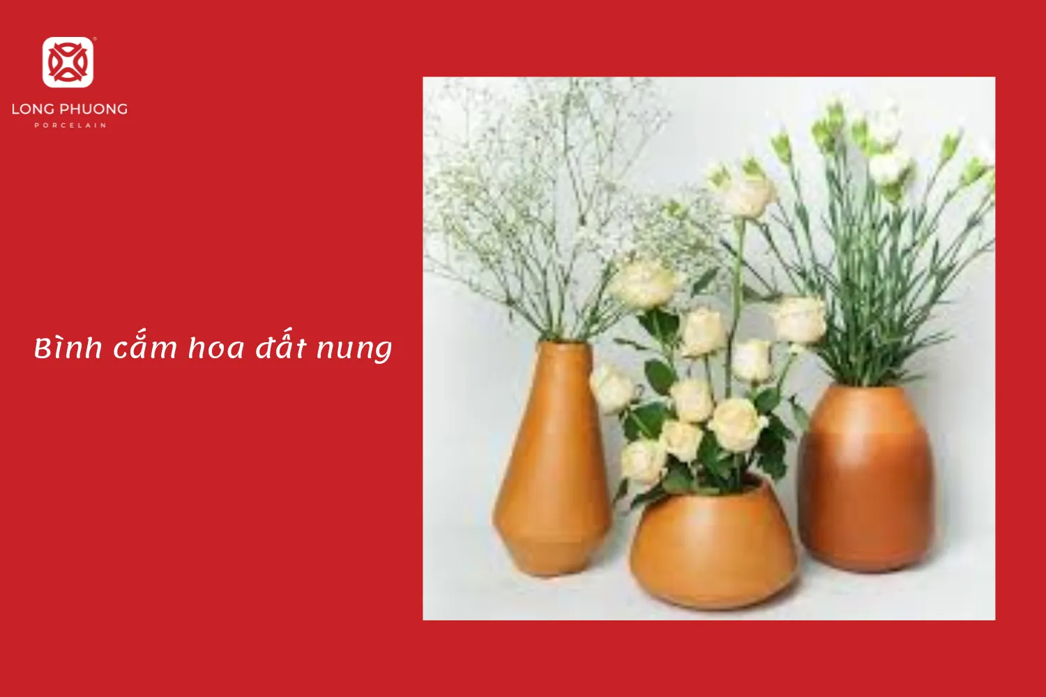 bình cắm hoa đất nung 