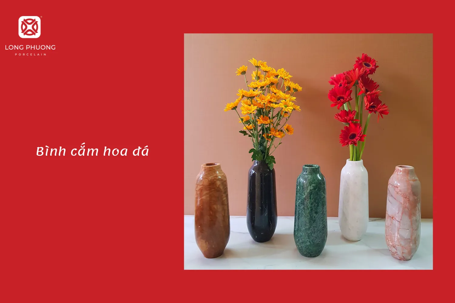 bình cắm hoa bằng đá