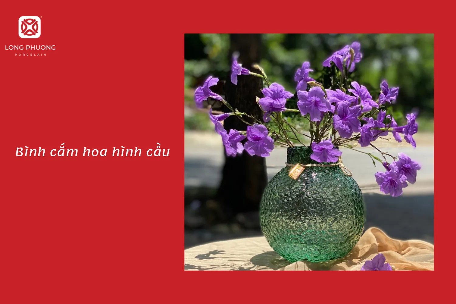 bình cắm hoa quả cầu 