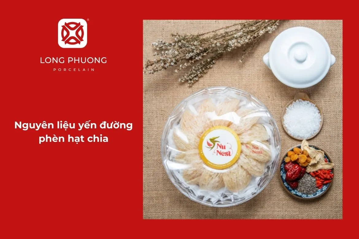 nguyên liệu làm yến chưng hạt chia