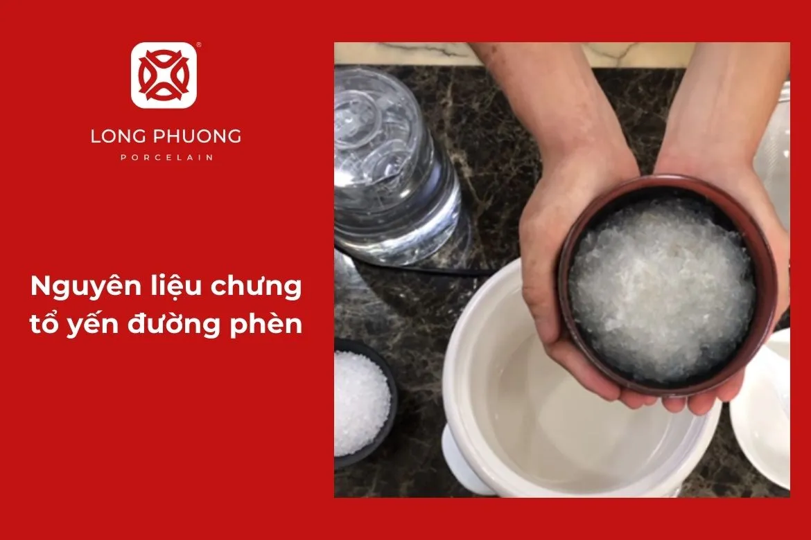 nguyên liệu yến chưng với đường phèn
