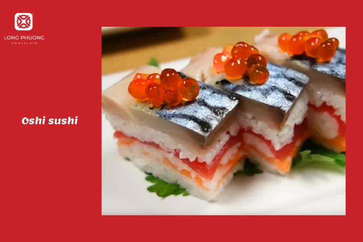 Những miếng sushi vuông vức bắt mắt