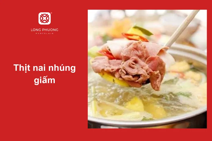 Thịt nai nhúng giấm giữ độ ngọt tự nhiên của thịt nai