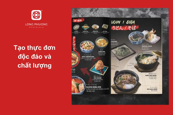 Thực đơn chất lượng giúp giữ chân khách quay lại nhiều lần