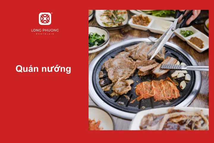 Quán nướng rất thu hút các nhóm khách đông người