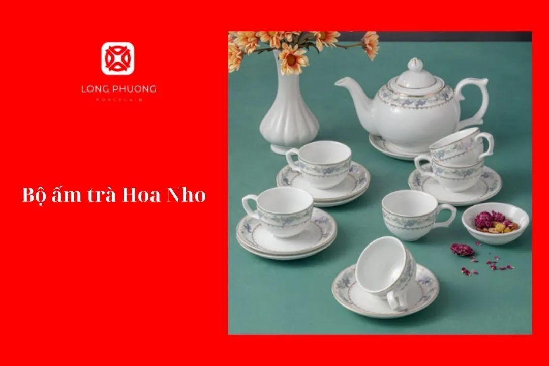 bộ ấm trà hoa nho